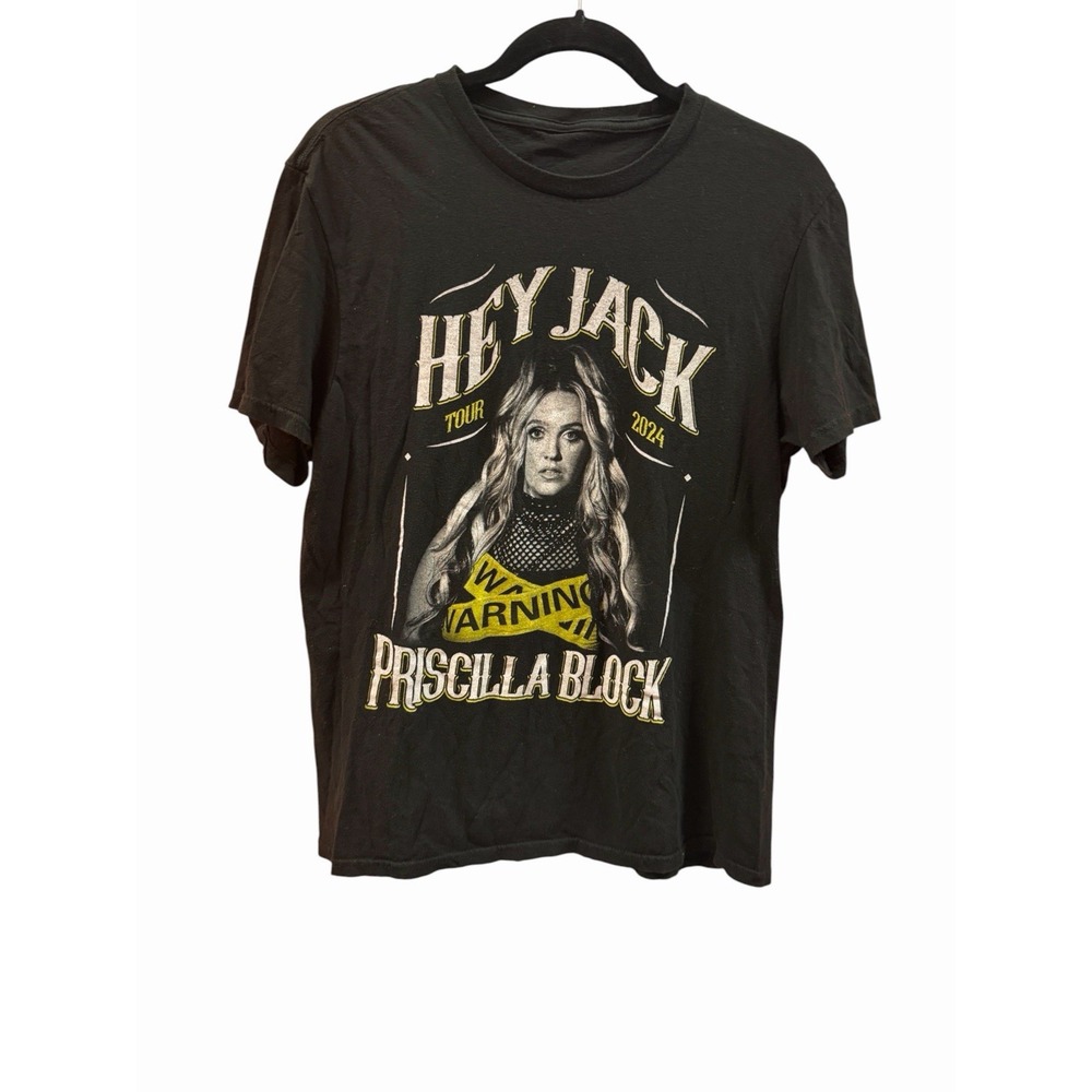 Priscilla Block 2024 Hey Jack Tour Black T-shirt Tee Size Large (No Tag)